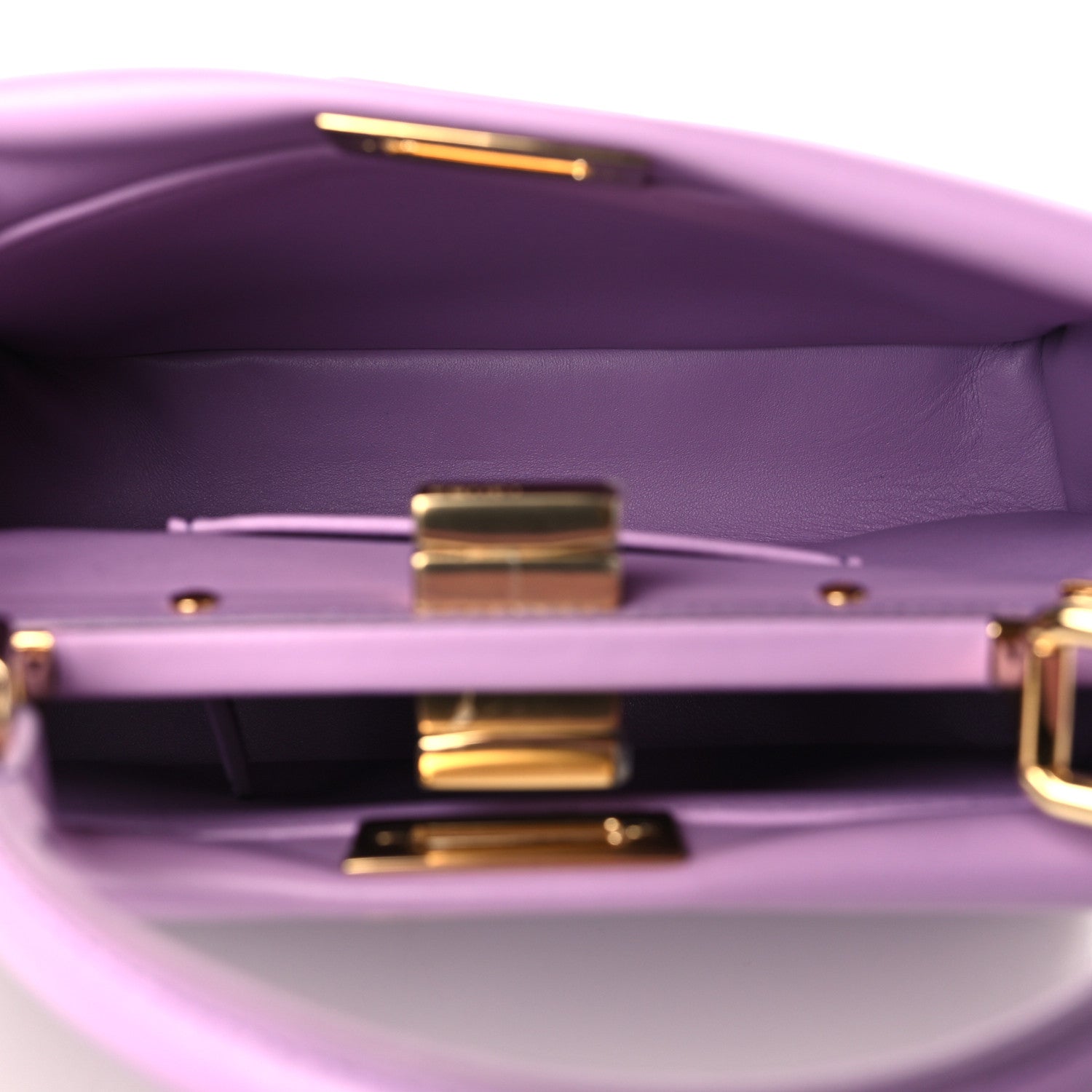 Fendi Nappa Stacked Bar Mini Peekaboo Iconic Satchel Violetta 4 of 6