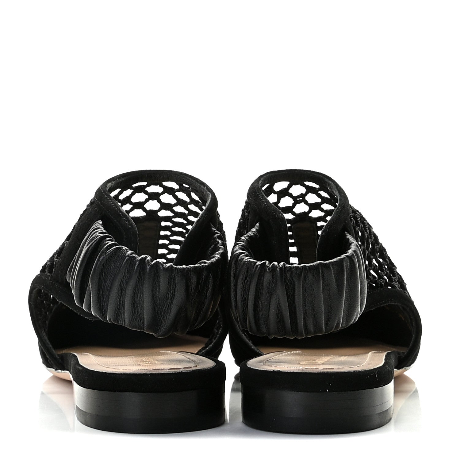 Christian Dior Suede Resille Dior-I Slingback Flats 38 Black 5 of 13