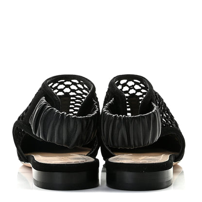 Christian Dior Suede Resille Dior-I Slingback Flats 38 Black 5 of 13