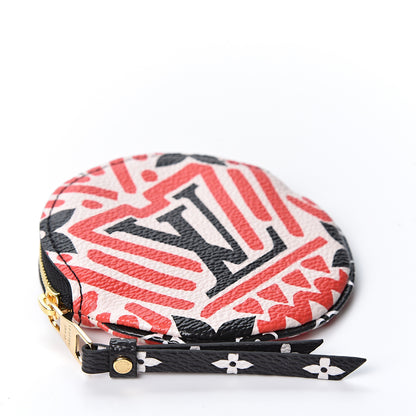 Louis Vuitton Monogram Giant Crafty Round Coin Purse Creme Rouge 3 of 7