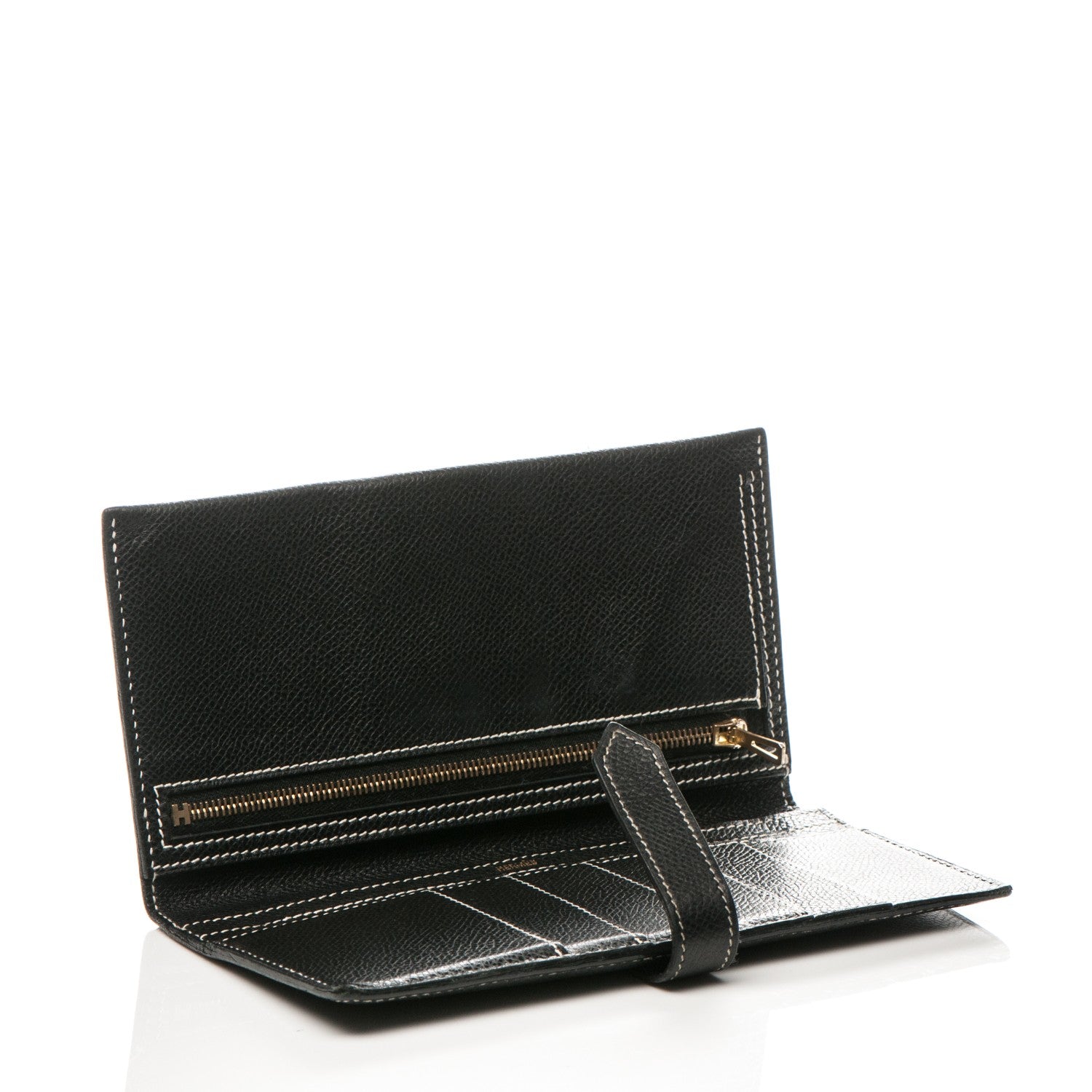 Hermes Epsom Bearn Gusset Wallet Black 5 of 8