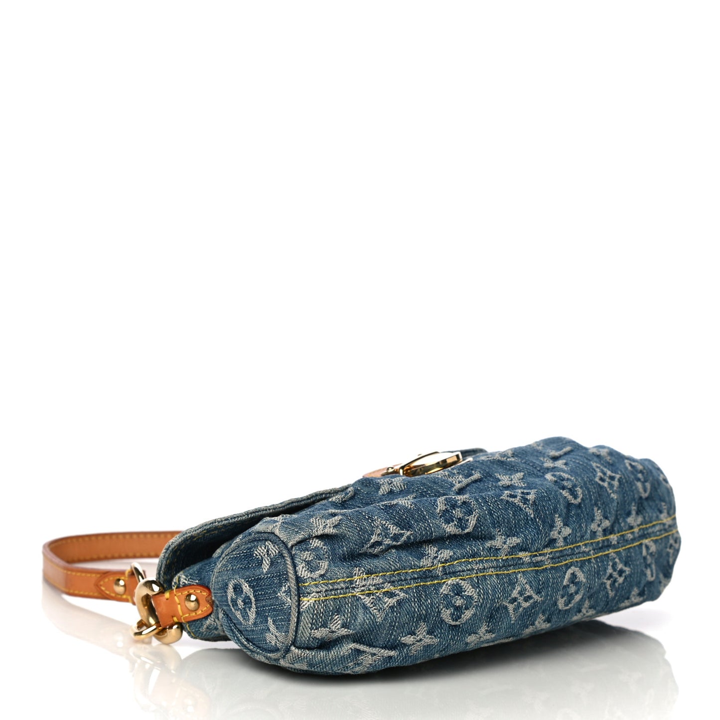 Monogram Denim Mini Pleaty Blue