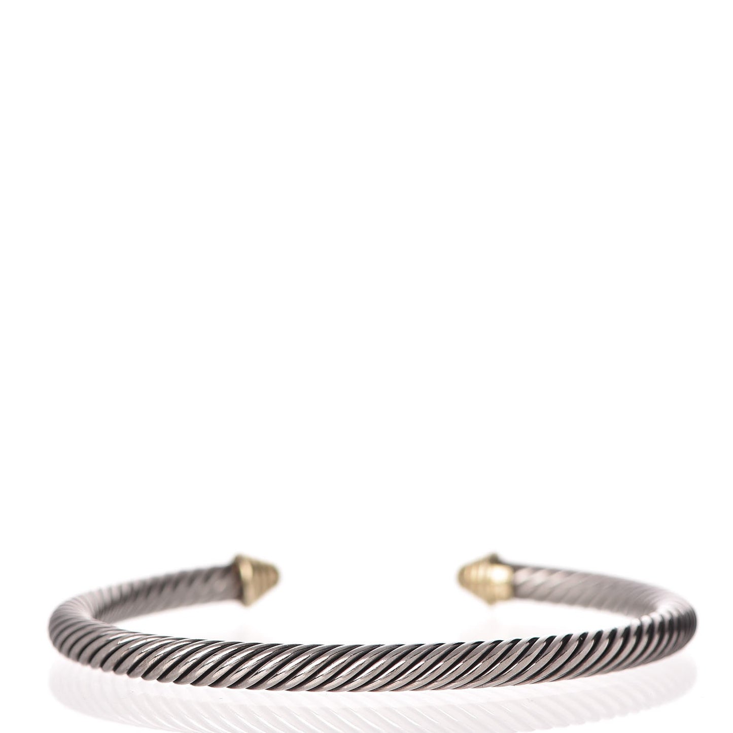 Sterling Silver 14K Yellow Gold 5mm Cable Classics Bracelet