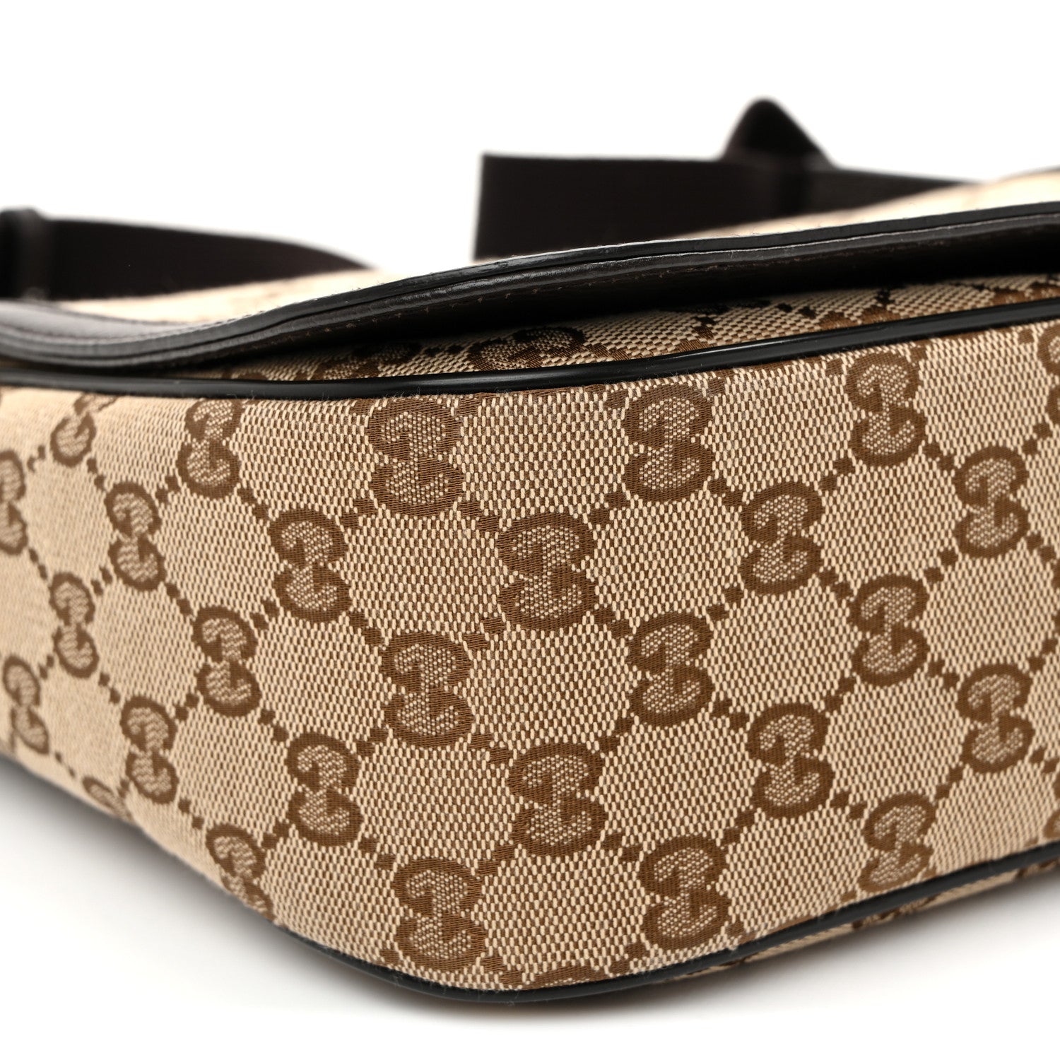Gucci Monogram Flap Messenger Bag Beige Dark Brown Beige Dark Brown 9 of 11