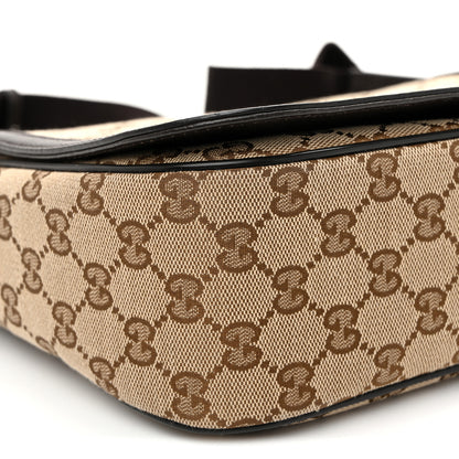 Gucci Monogram Flap Messenger Bag Beige Dark Brown Beige Dark Brown 9 of 11