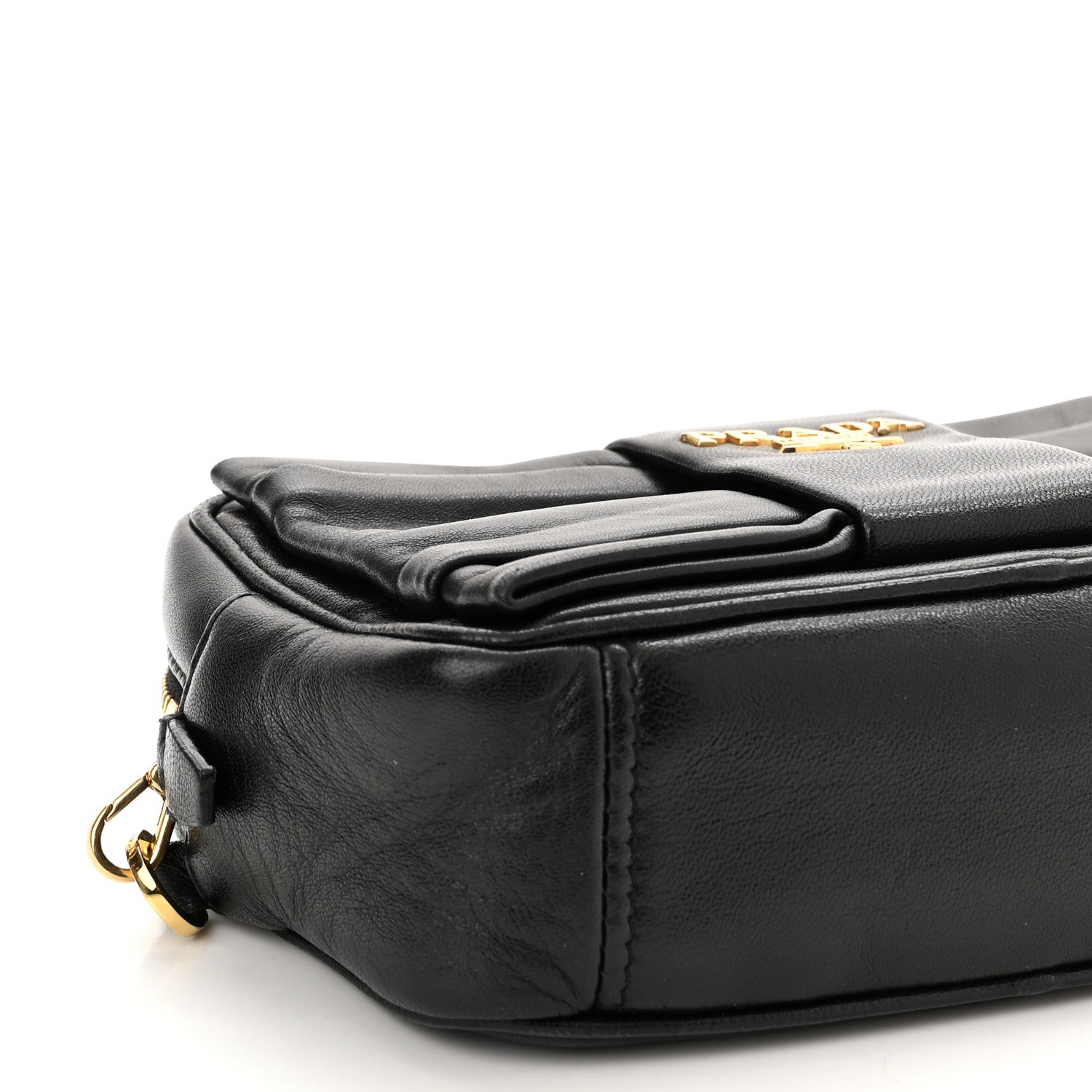 Prada Nappa Fiocco Bow Crossbody Clutch Black 7 of 8