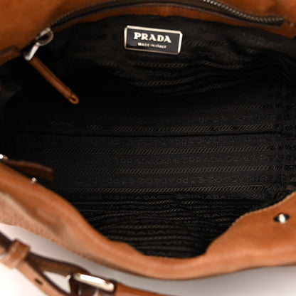 Prada Vitello Antic Easy A Foldover Pushlock Flap Shoulder Bag Sughero 5 of 11