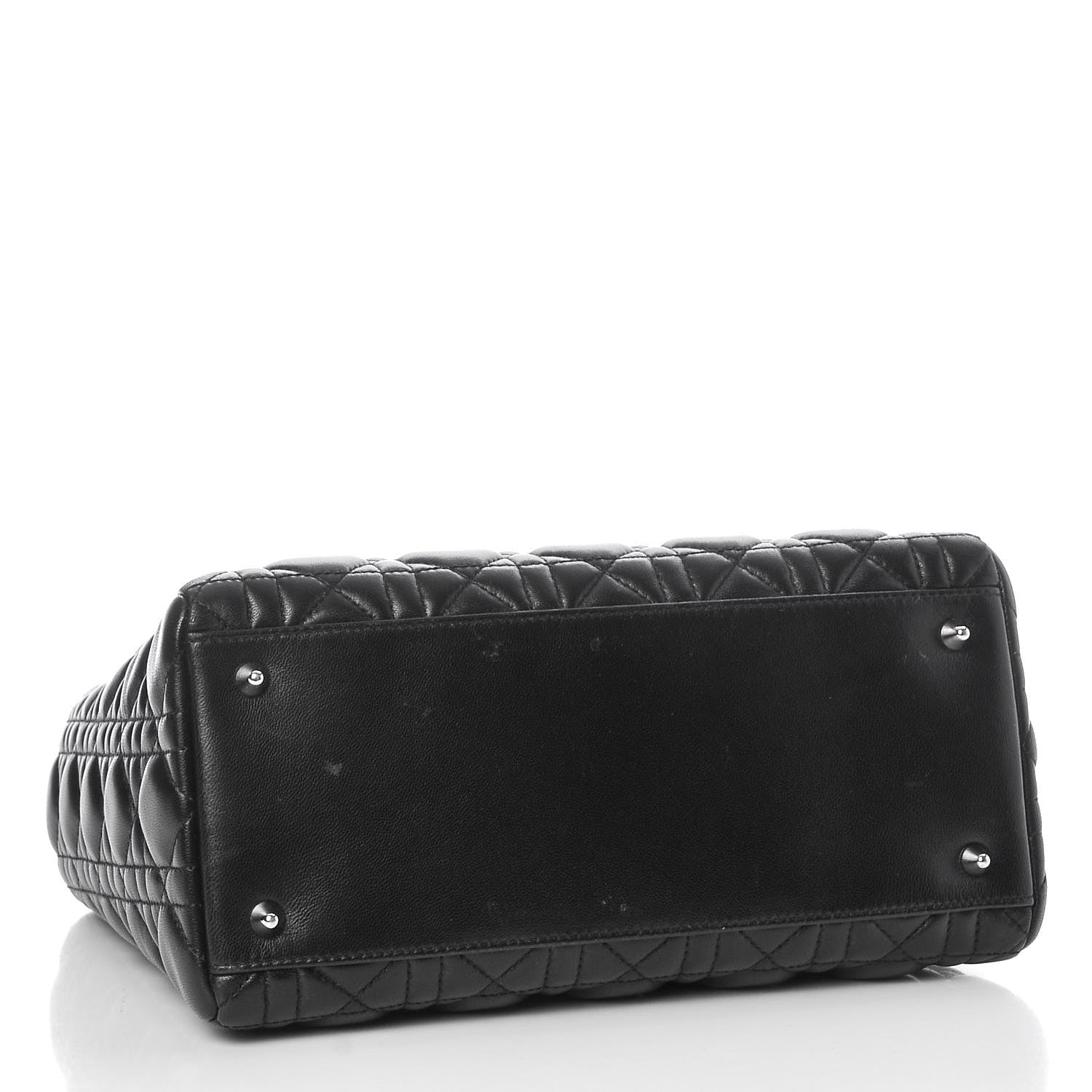 Christian Dior Lambskin Cannage Medium Lady Dior Black 4 of 8