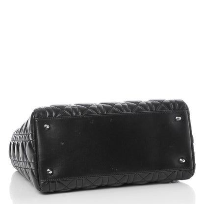 Christian Dior Lambskin Cannage Medium Lady Dior Black 4 of 8