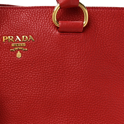 Prada Vitello Daino Shopping Tote Fuoco 7 of 17
