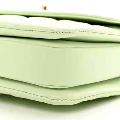 Chanel Lambskin Quilted Small Trendy CC Flap Dual Handle Bag Light Green 10 of 10