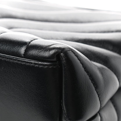 Saint Laurent Calfskin Y Quilted Monogram Small Loulou Chain Satchel Black 13 of 15