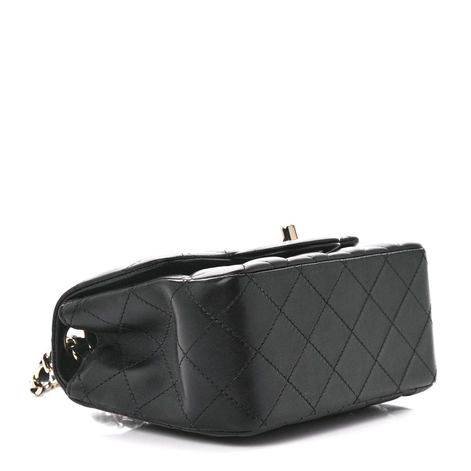 Chanel Lambskin Quilted Mini Square Flap Black 4 of 13
