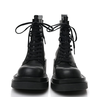 Bottega Veneta Calfskin The Lug Lace Up 30/70mm Ankle Boots 37 Black 2 of 6
