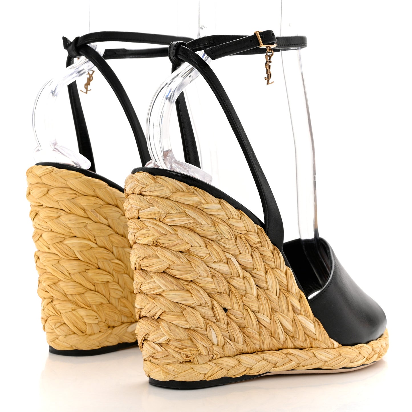 Calfskin Paloma Espadrille 95 Wedges 37 Black