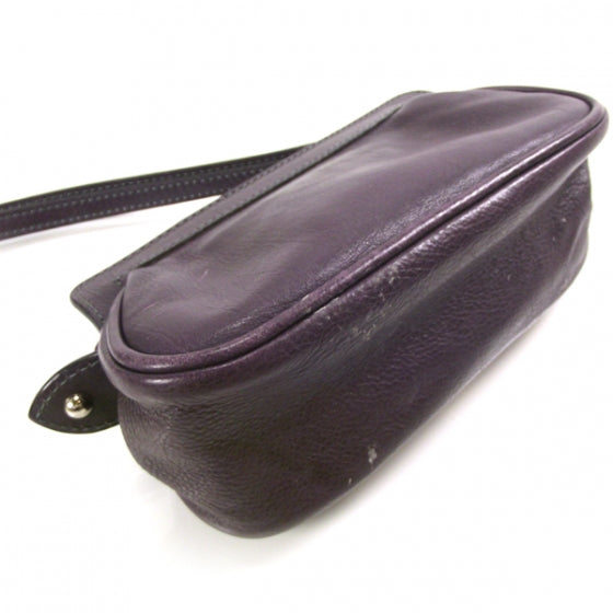 Leather Wristlet Purple