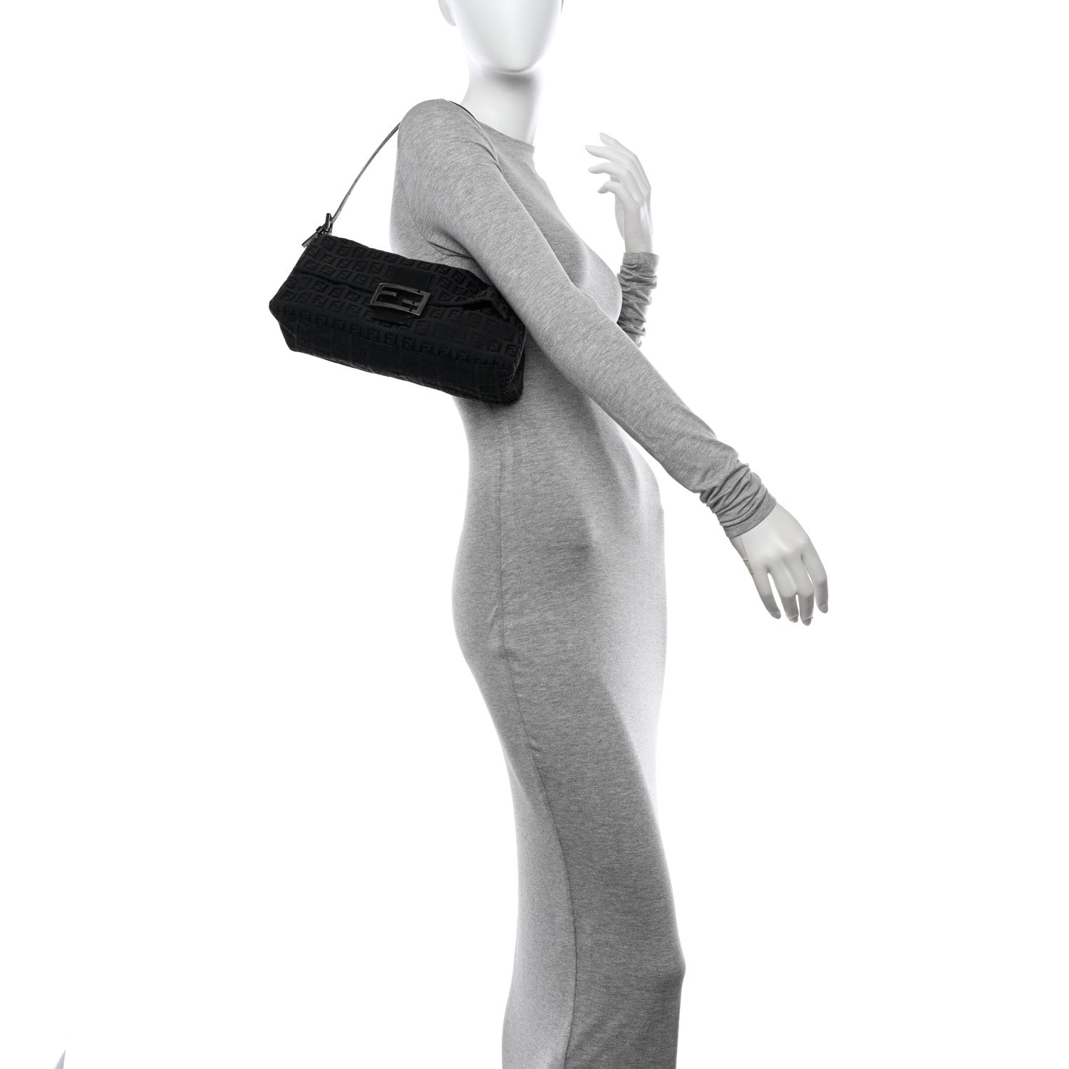 Fendi Zucchino Baguette Black 2 of 11