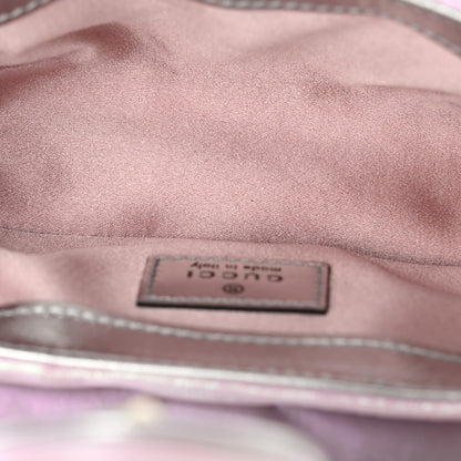 Gucci Iridescent Nappa Chevron Matelasse Super Mini GG Marmont Shoulder Bag Iridescent Escape Pink 5 of 10