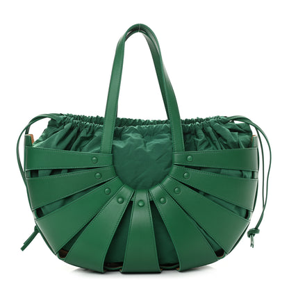 Bottega Veneta French Calfskin Shell Bag Racing Green 1 of 12