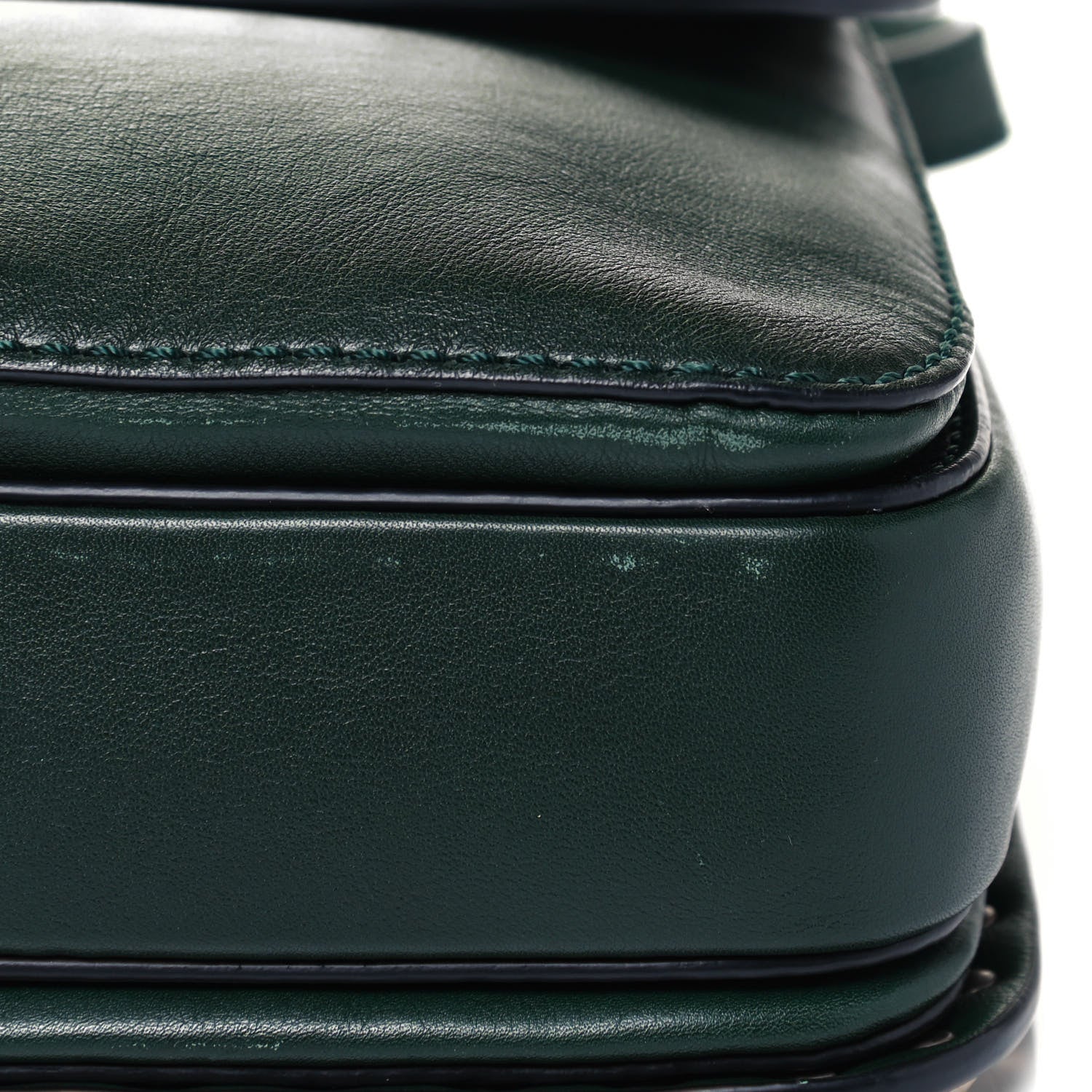 Valentino Garavani Vitello Rockstud Shoulder Flap Bag Green 10 of 11
