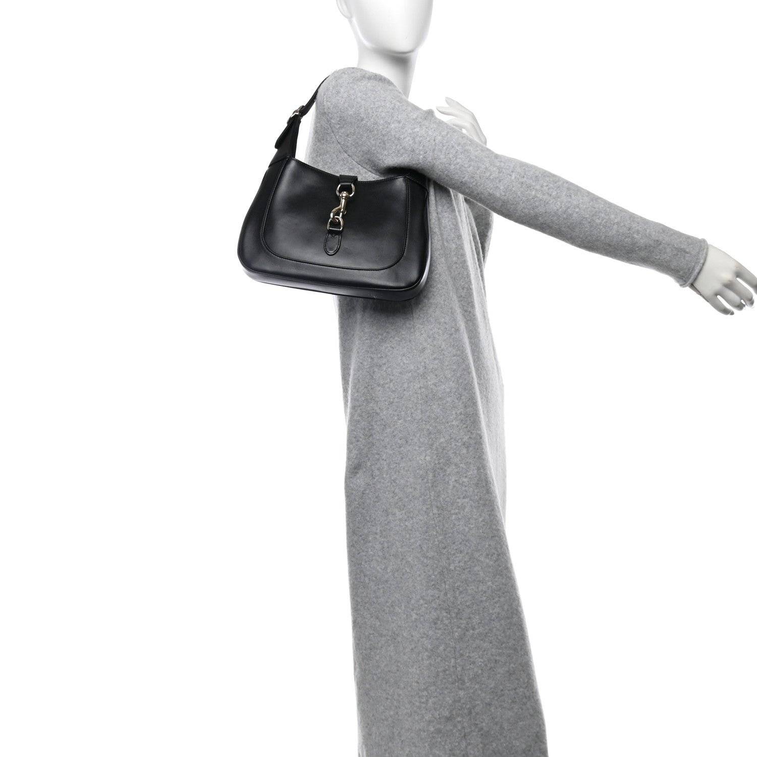 Gucci Calfskin Small Jackie Shoulder Bag Black 2 of 11