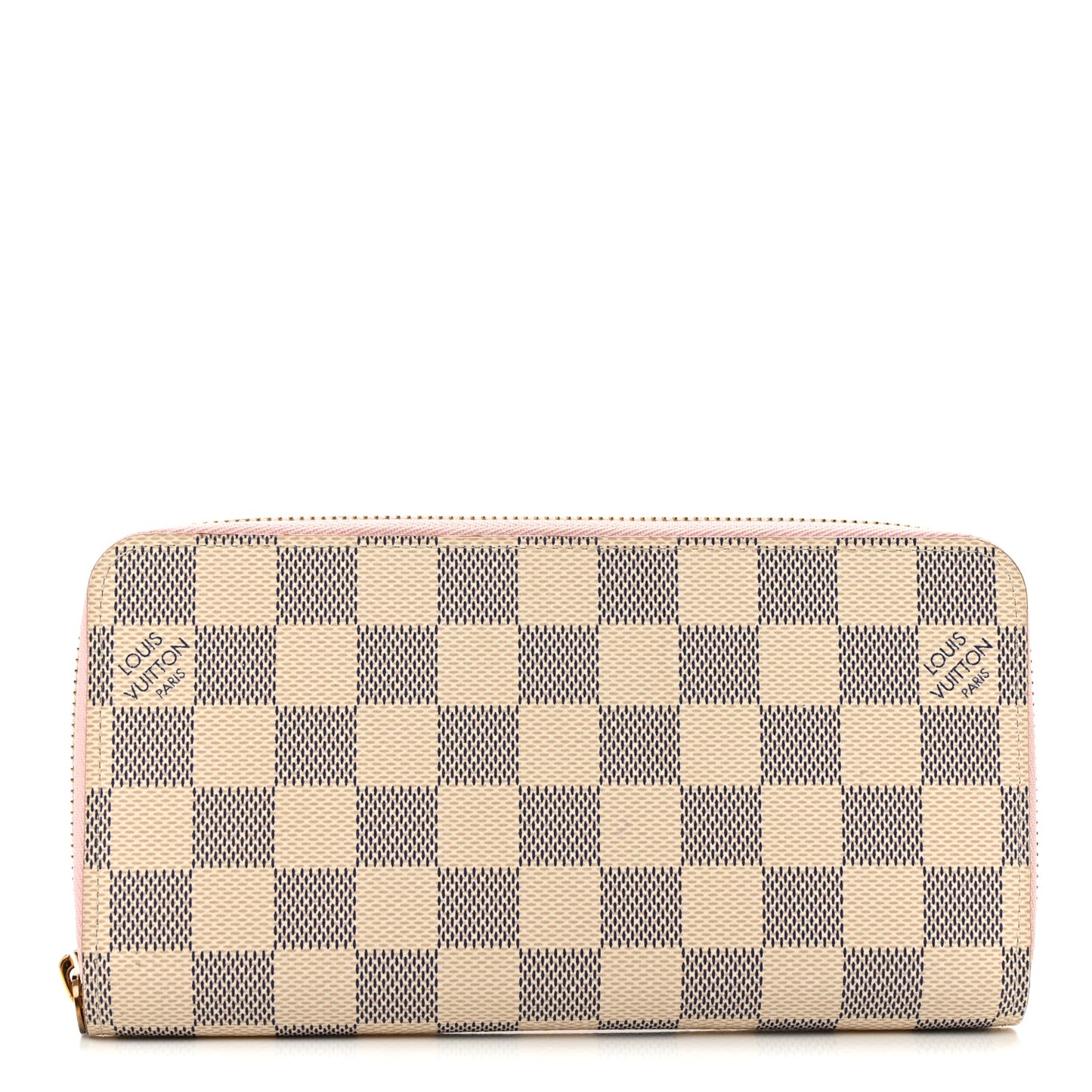 Damier Azur Zippy Wallet Rose Ballerine