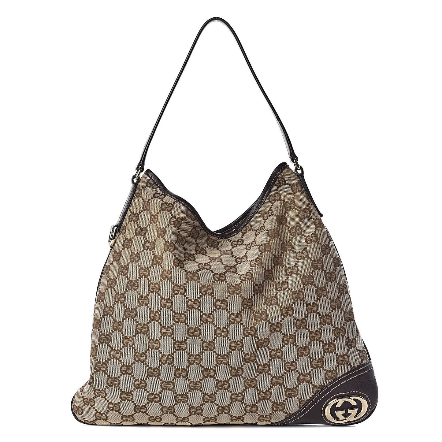 Monogram Medium New Britt Hobo Dark Brown