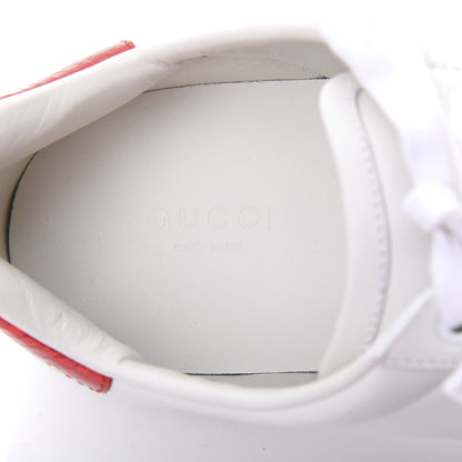 Gucci Calfskin Ayers Blind For Love Embroidered Womens Ace Sneakers 39.5 White 9 of 11