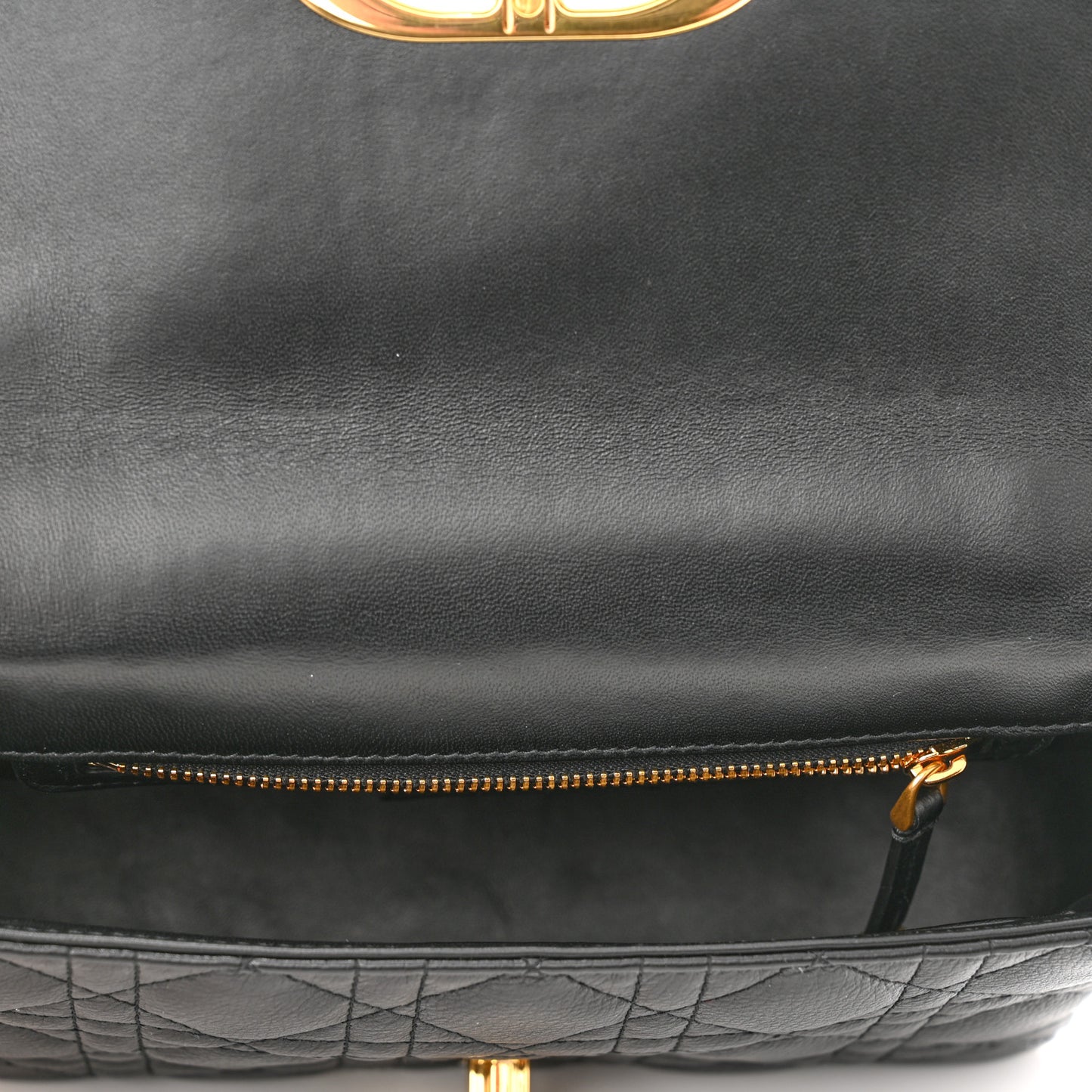 Calfskin Cannage Small Caro Bag Black
