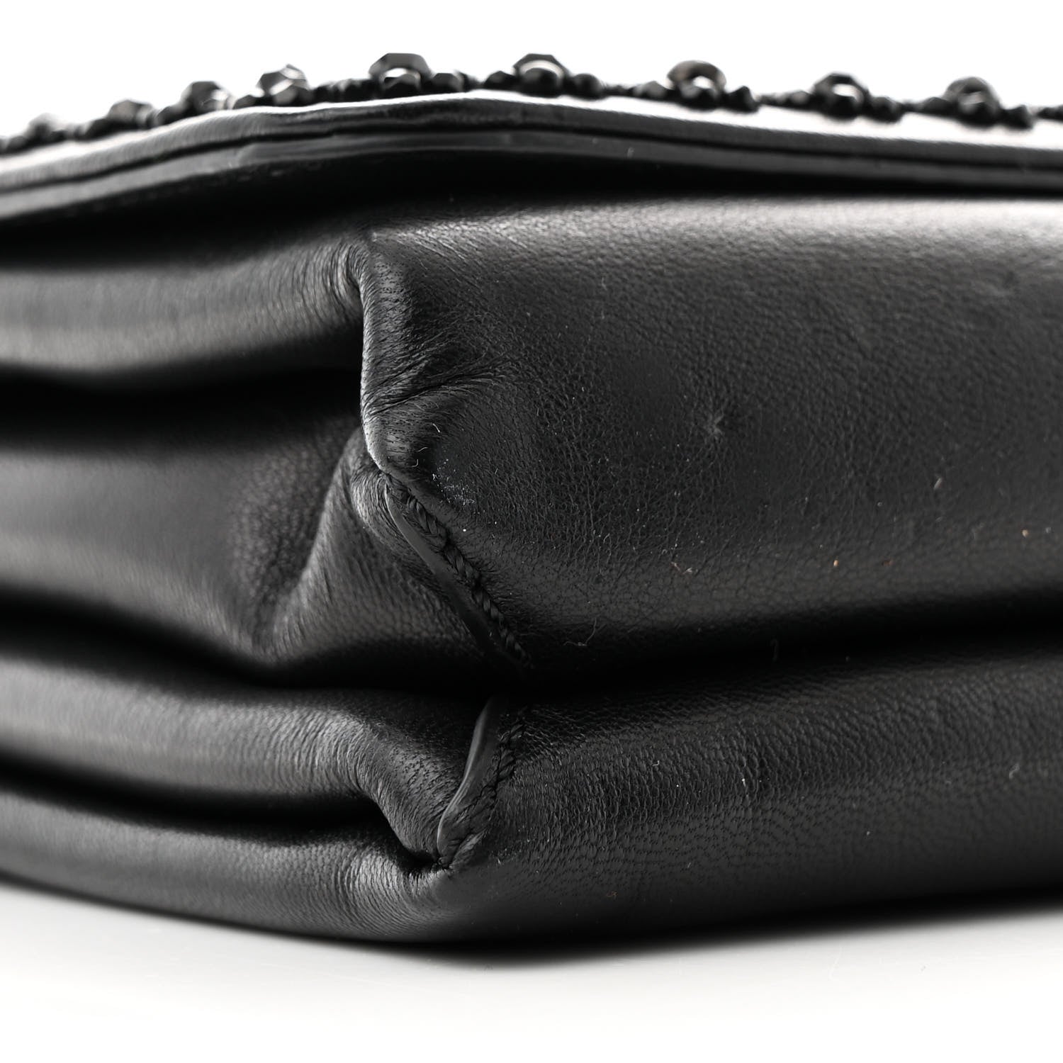 Valentino Garavani Lambskin Beaded Embroidery Medium Girello Flap Black 10 of 11