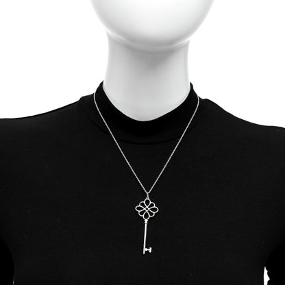 Tiffany Sterling Silver Knot Key Pendant Long Necklace 2 of 4