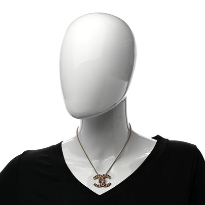 Chanel Metal Gripoix Along The Nile CC Pendant Necklace Gold Purple 2 of 4