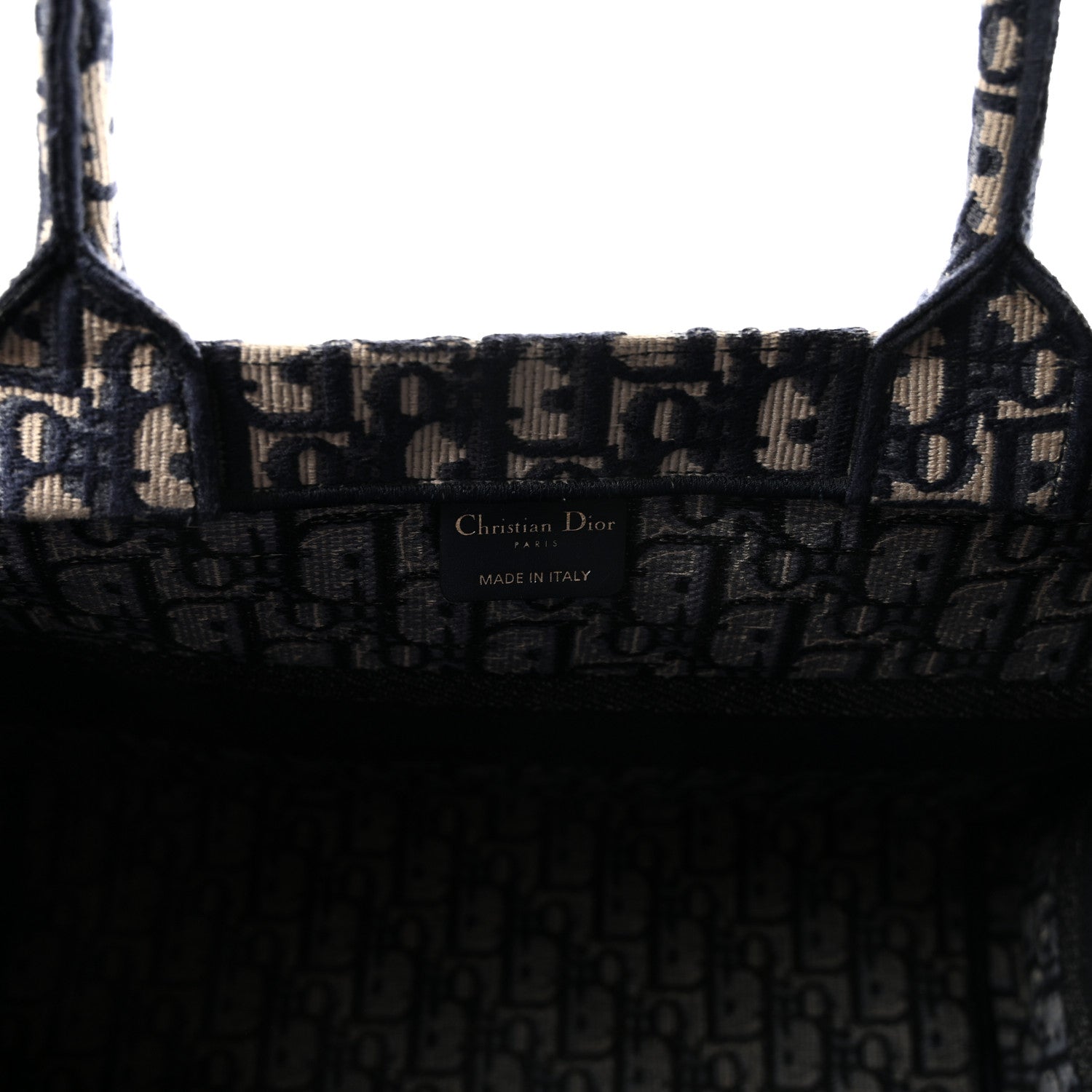 Christian Dior Oblique Medium Book Tote Blue Multicolor 6 of 9