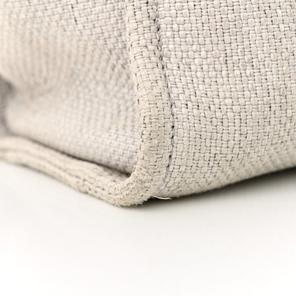 Chanel Woven Straw Raffia Small Deauville Tote Grey 12 of 13