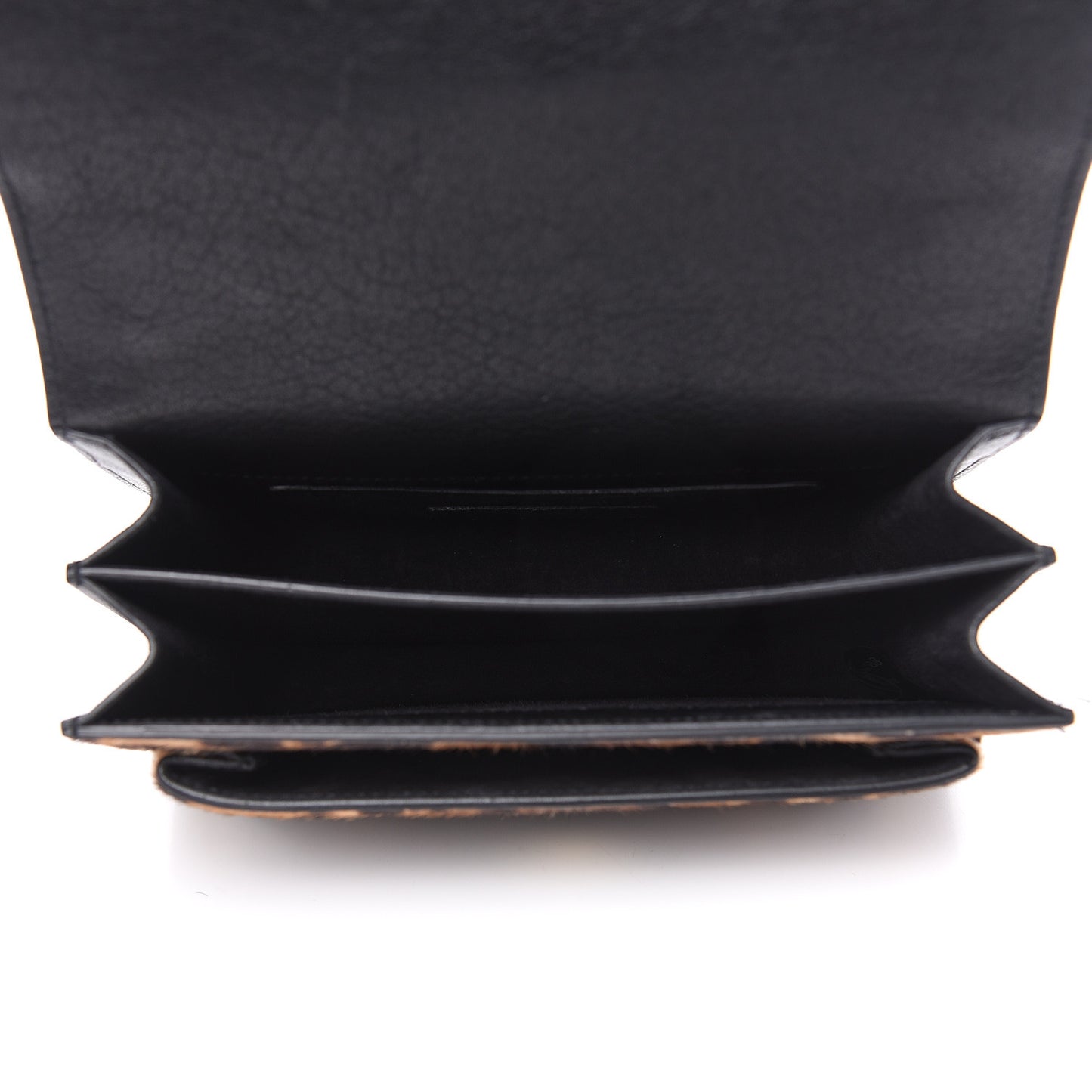 Calf Hair Monogram Small Sunset Chain Wallet Leopard