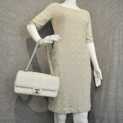 Chanel Python Classic Flap White 2 of 8