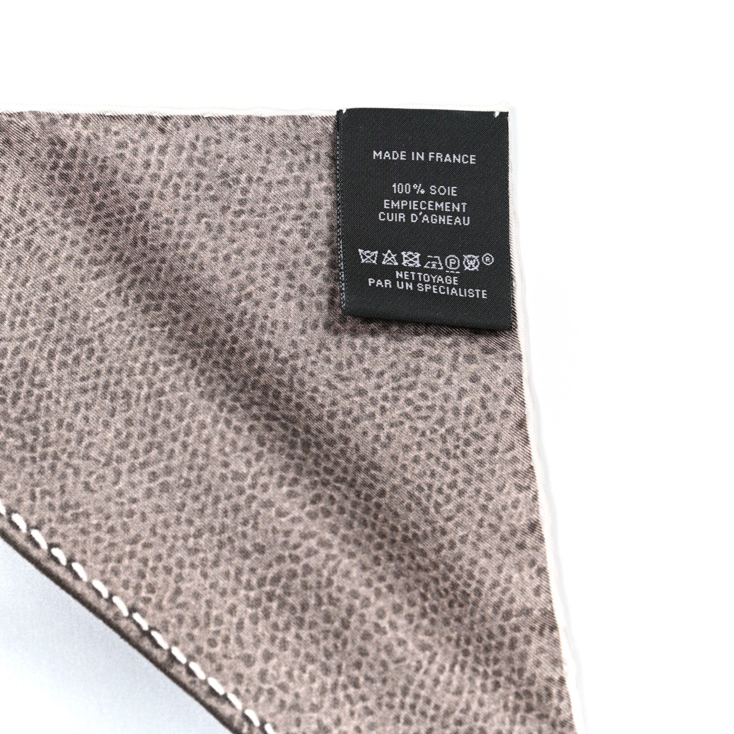 Hermes Silk Projets Carres Poncho Gris Perle Taupe Acajou 3 of 5