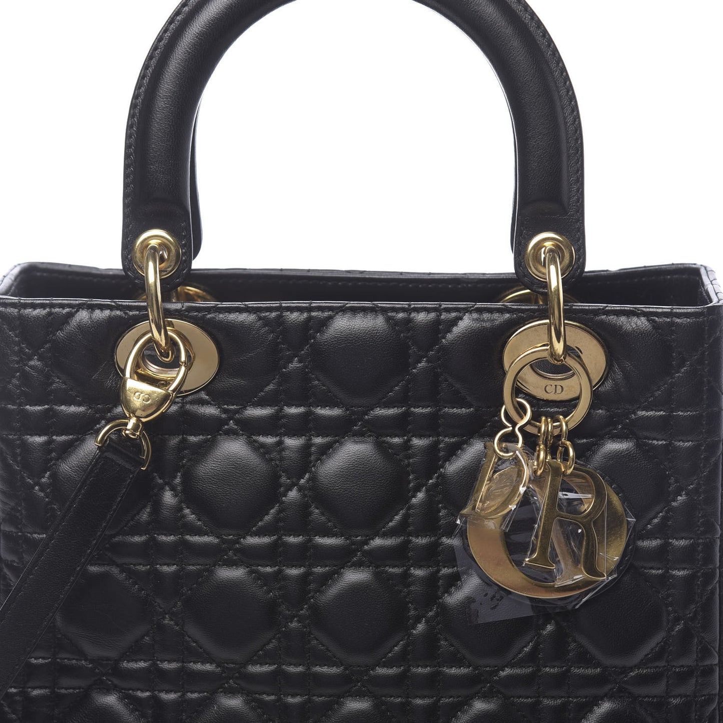 Lambskin Cannage Medium Lady Dior Black