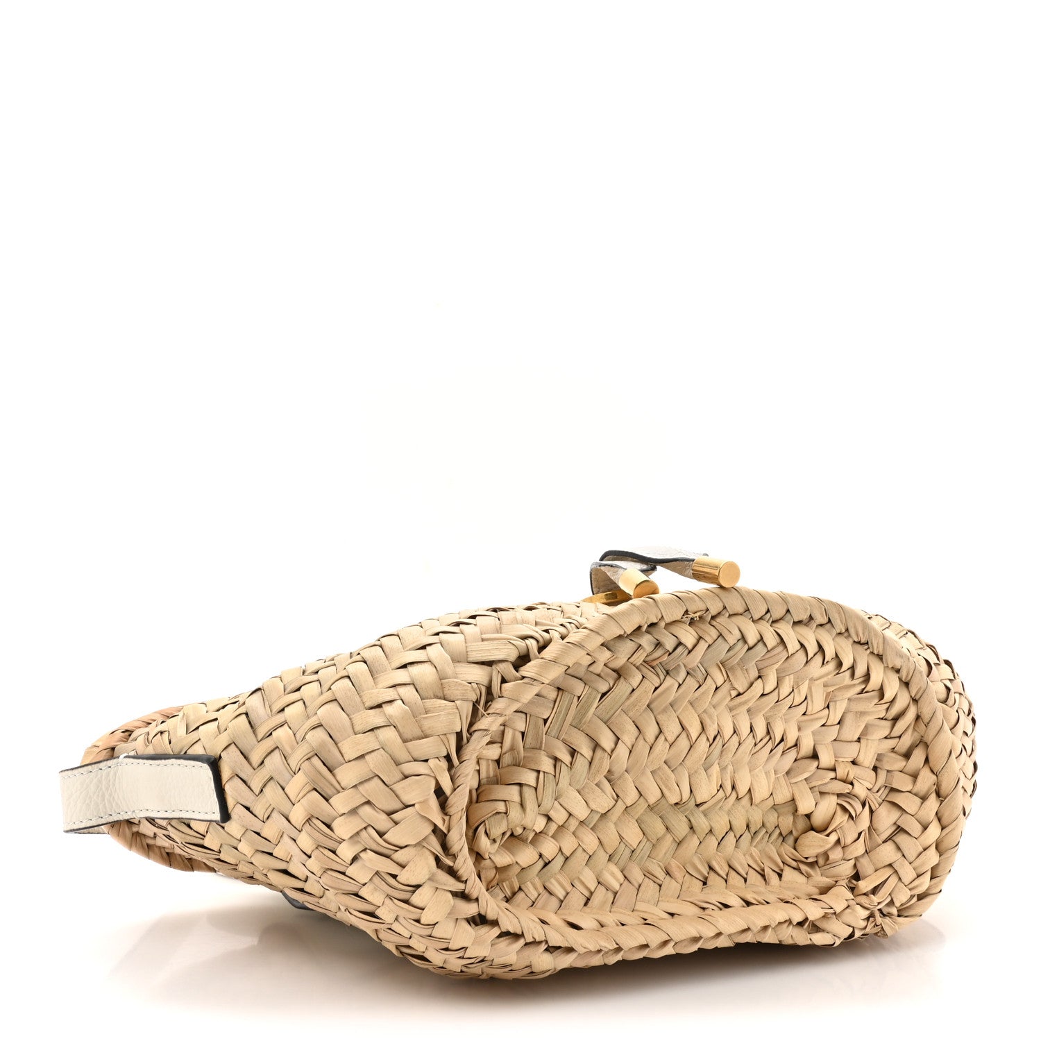 Chloe Raffia Calfskin Marcie Basket White 4 of 11