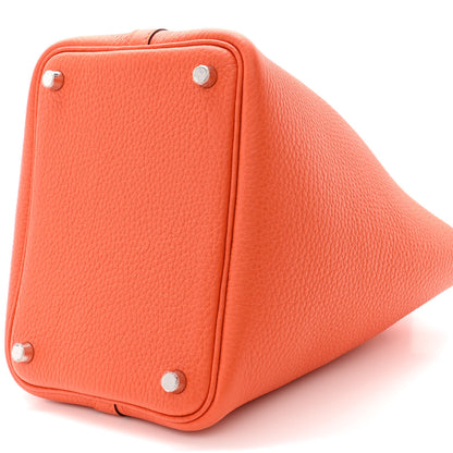 Hermes Taurillon Clemence Picotin Lock 18 PM Orange 10 of 12