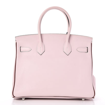 Hermes Swift Horseshoe Bi-Color Birkin 30 Rose Dragee Rouge H 5 of 37