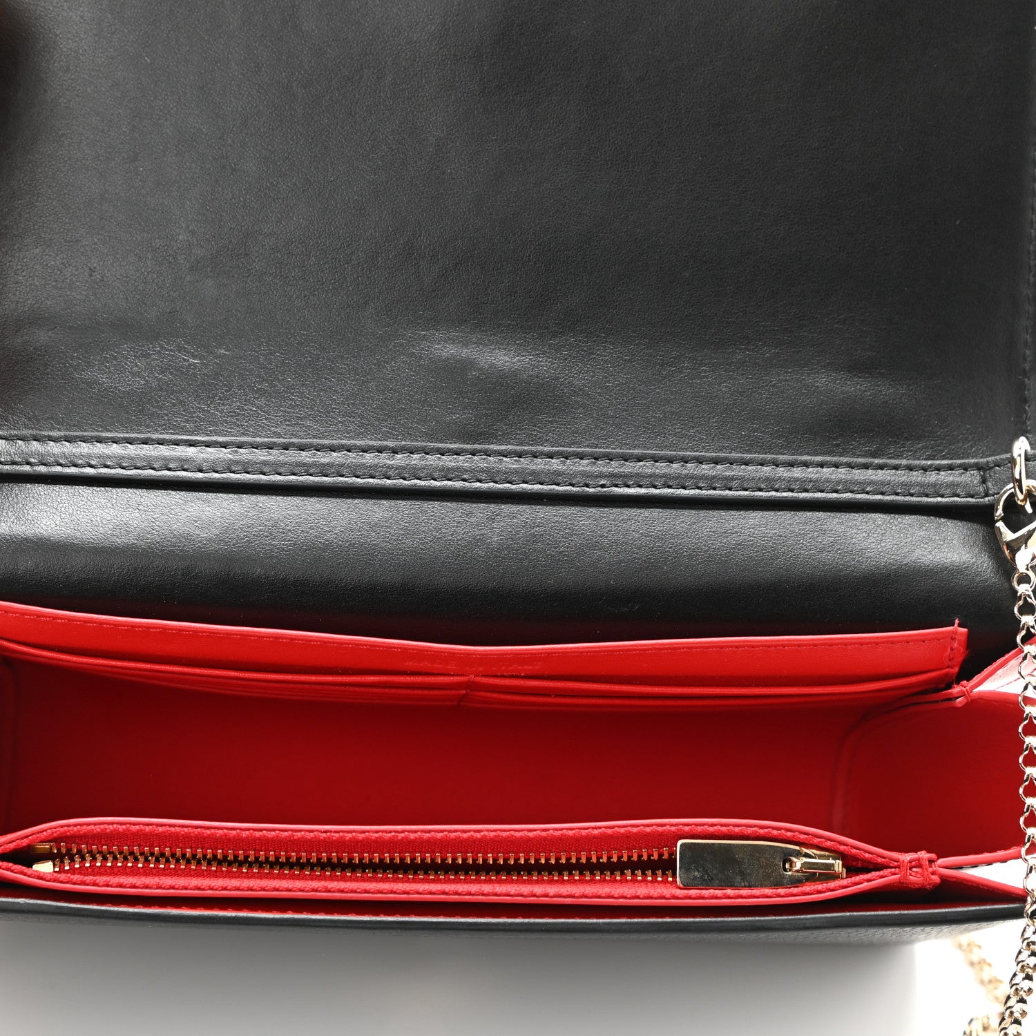 Christian Louboutin Grained Calfskin Spikes Loubinthesky Paloma Wallet On Chain Black Multimetal 5 of 8