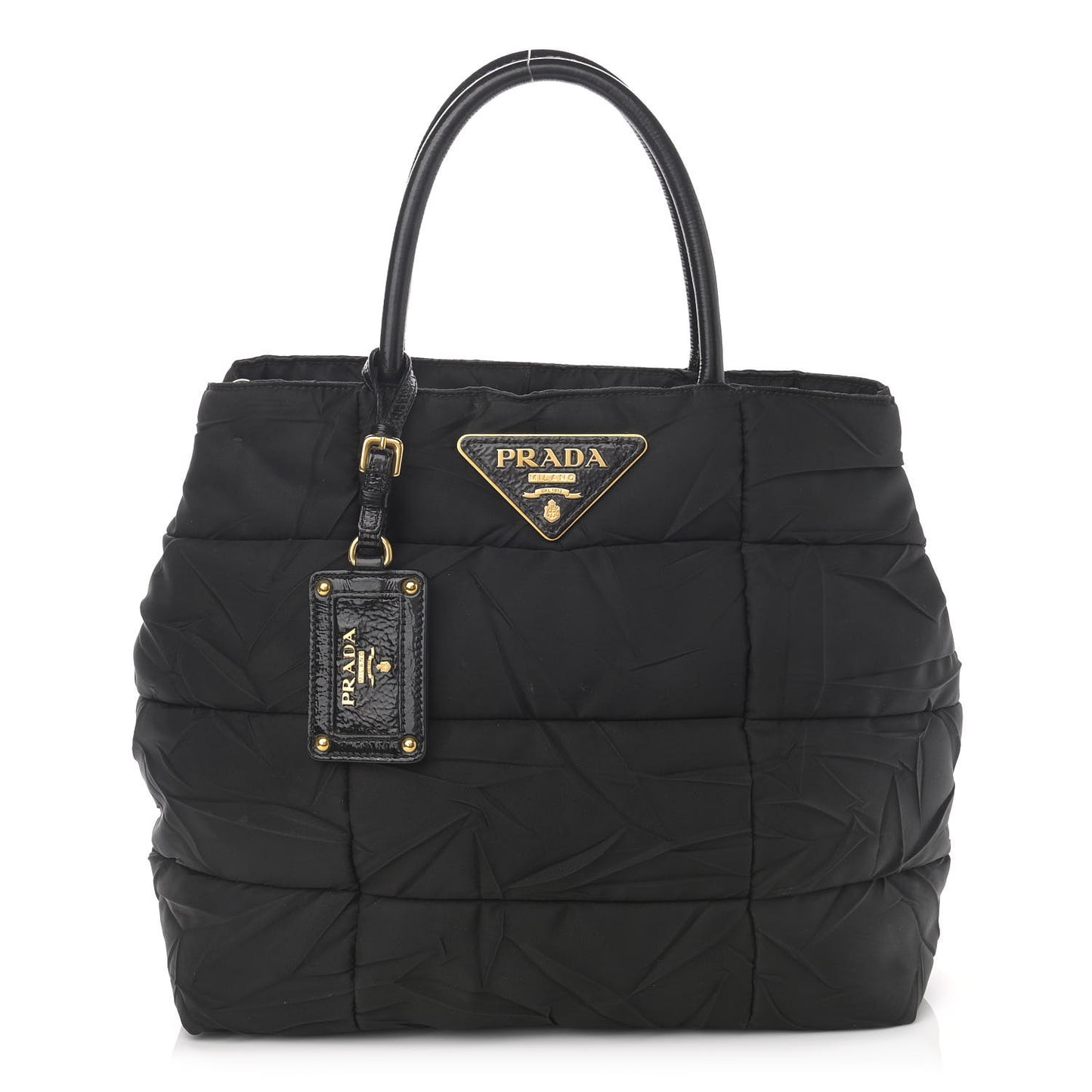 Tessuto Nylon Quilted Tote Black