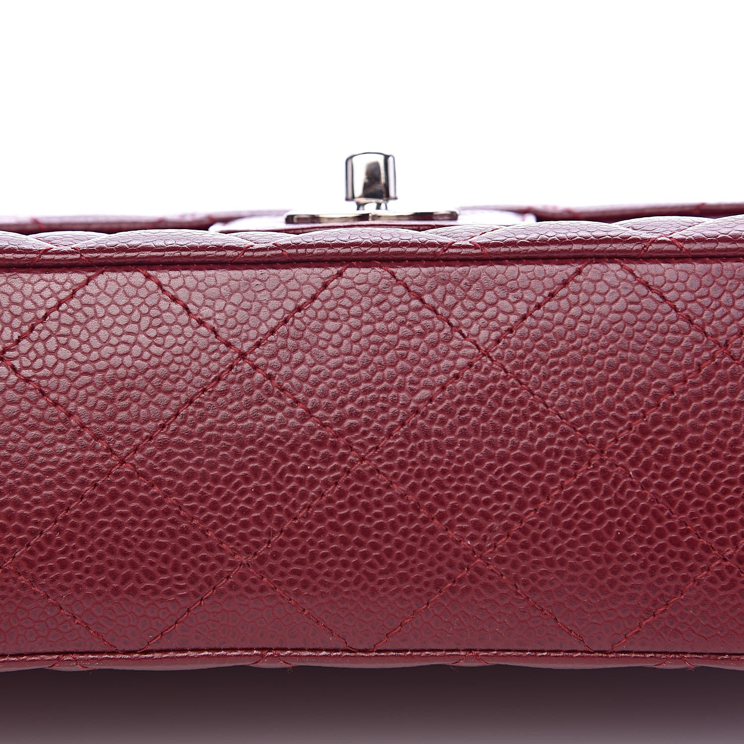 Chanel Caviar Quilted Medium Double Flap Dark Red 11 of 16