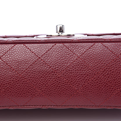Chanel Caviar Quilted Medium Double Flap Dark Red 11 of 16
