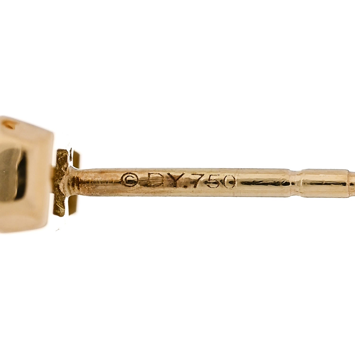 David Yurman 18K Yellow Gold Diamond Lexington Barrel Earrings 4 of 4