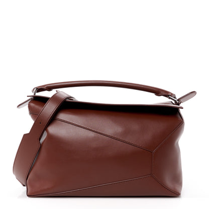 Loewe Shiny Calfskin Large Puzzle Bag Brownie 1 of 13