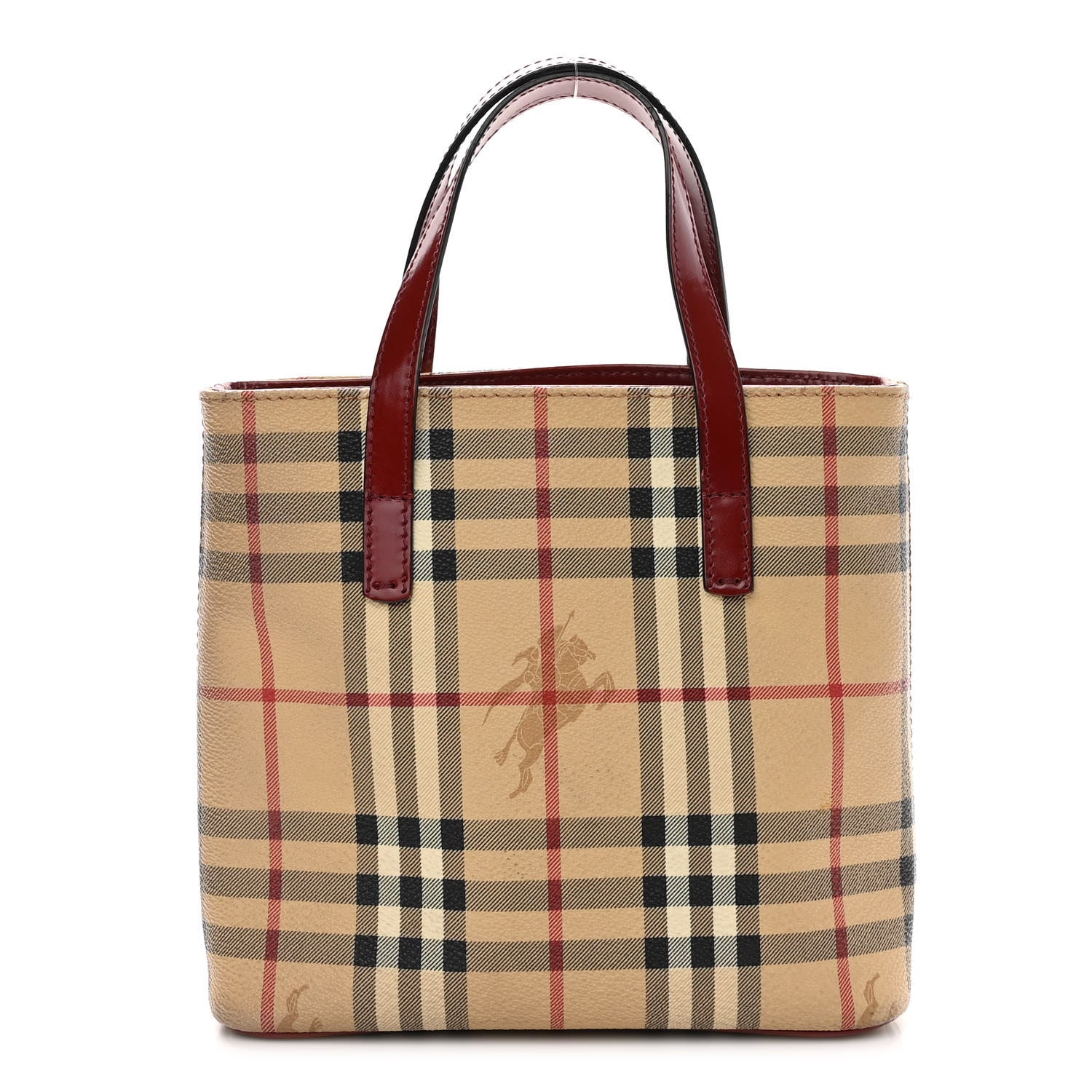 Burberry Haymarket Check Tote Red 1 of 9