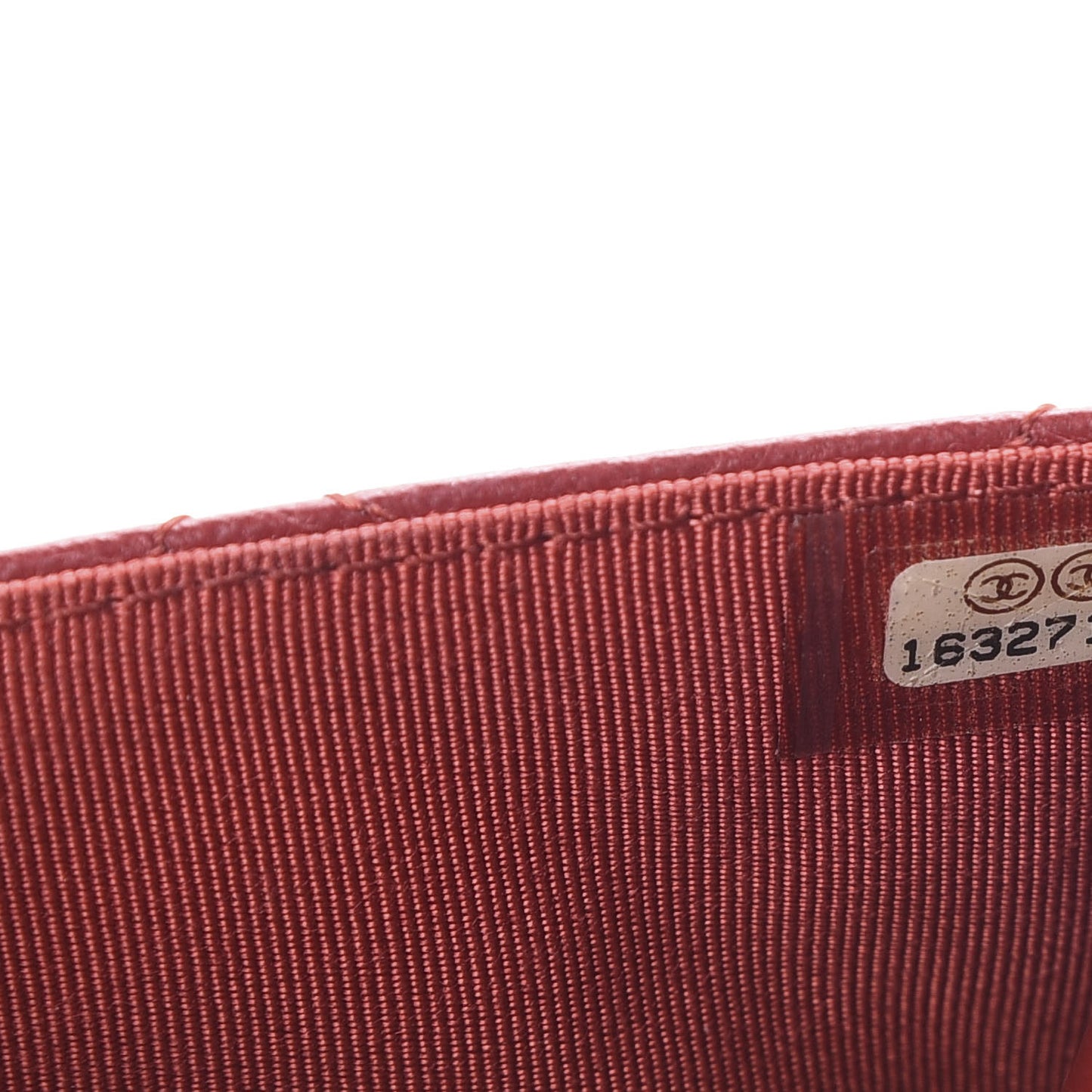 Lambskin Quilted Wallet on Chain WOC Red