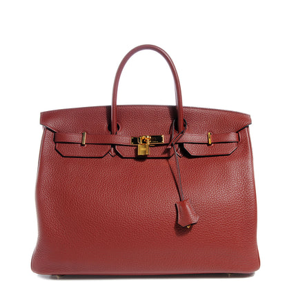 Hermes Taurillon Clemence Birkin 40 Sienne 1 of 10